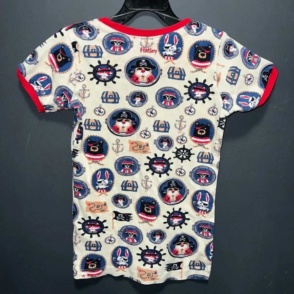 Hatley Short Pajamas Set LOT Boys size 8 Hammerhead Shark Pirate Print